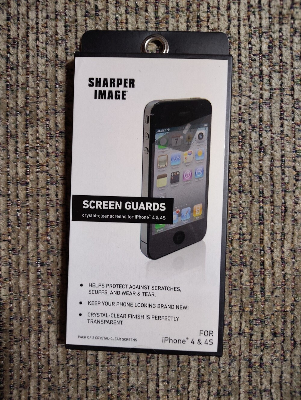 GENUINE 2 PACK Sharper Image Screen Protector Guard Shield for iPhone 4 and 4S